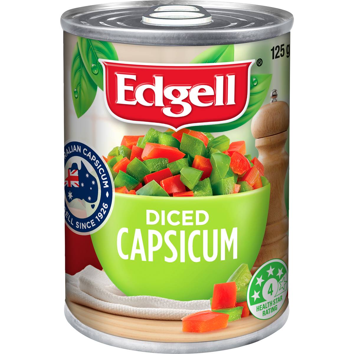 Edgell Australian Diced Capsicum Canned Vegetables 125g Woolworths