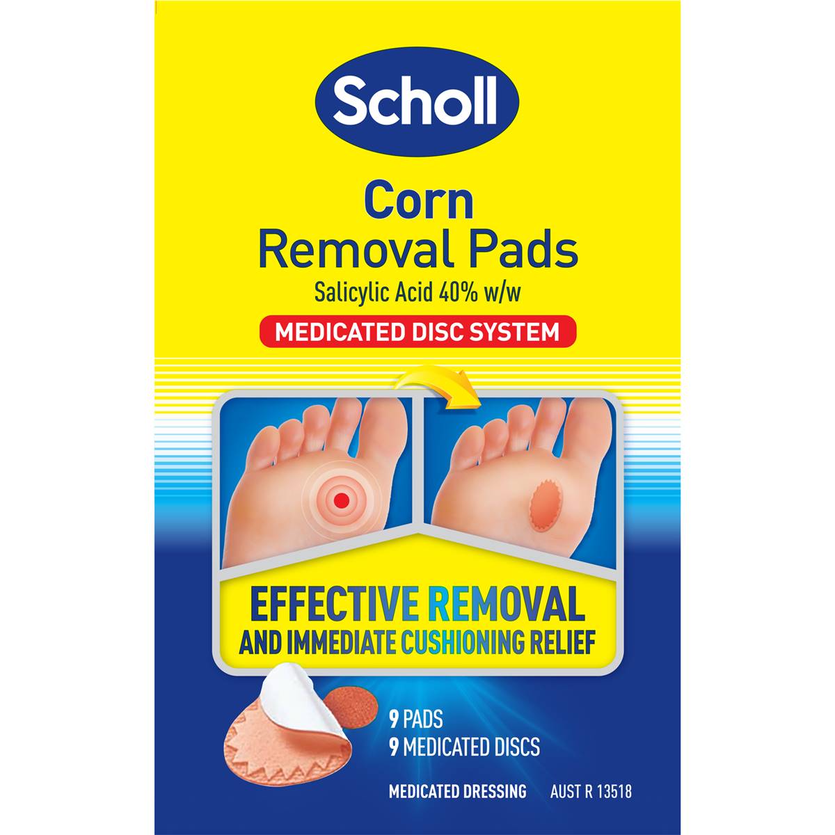 Scholl Corn Removal Pads 9 Pack Woolworths