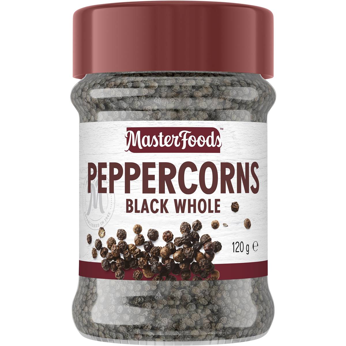 Masterfoods Pepper Corn Black Whole 120g Woolworths