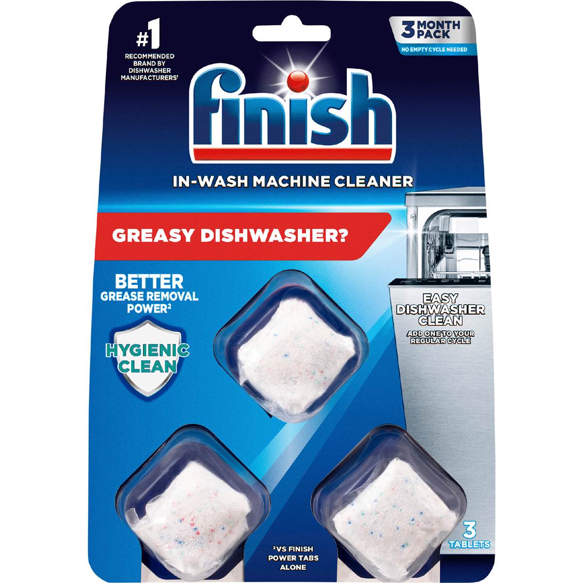 Finish Dishwasher Cleaner Tabs 3 Pack Woolworths