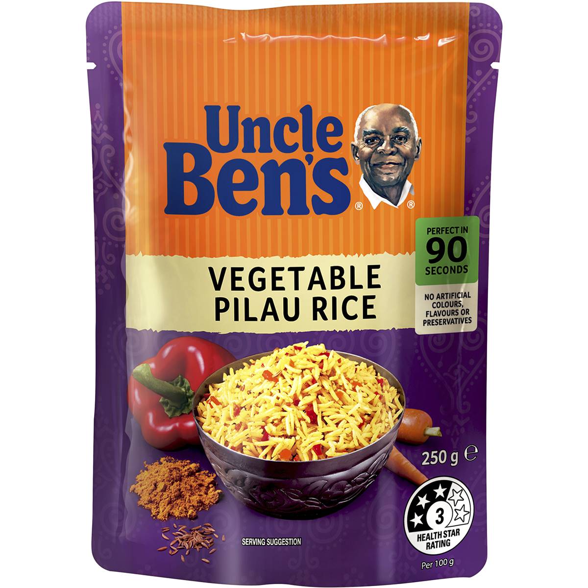 Uncle Ben's Vegetable Pilau Rice 250g | Woolworths