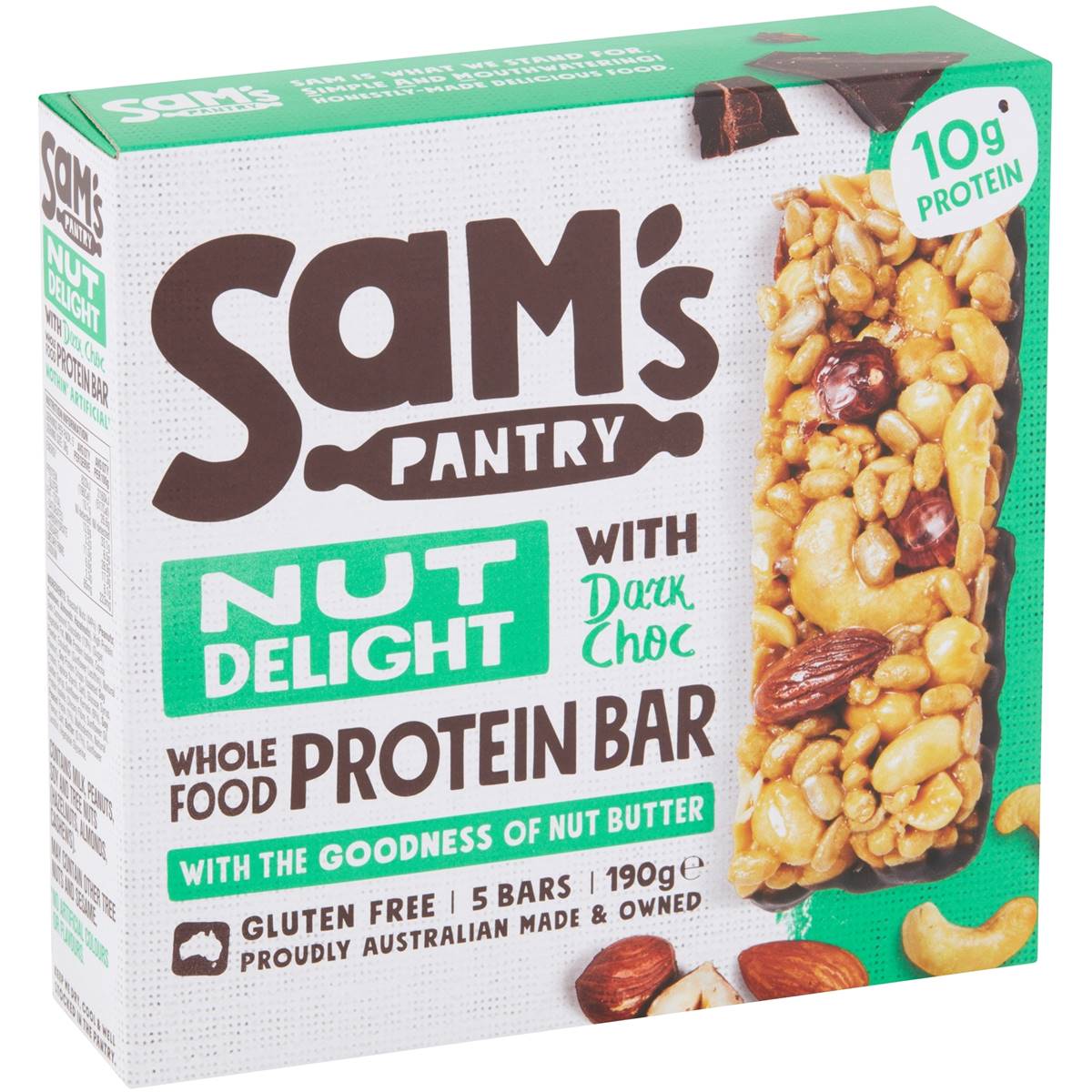 Sam's Pantry Nut Delight Protein Bar 5 Pack Woolworths