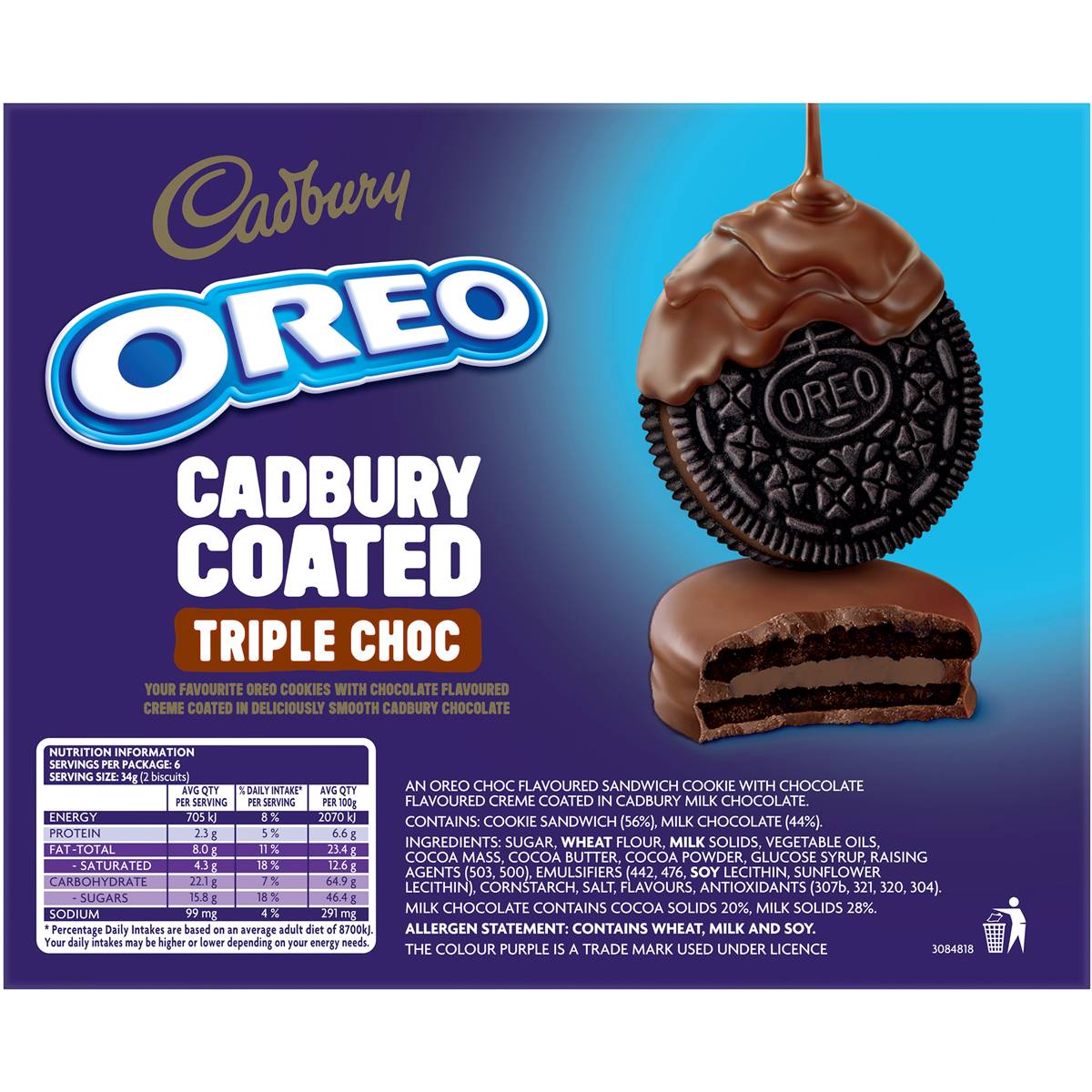 Oreo Coat Triple Chocolate 204g Woolworths 0209