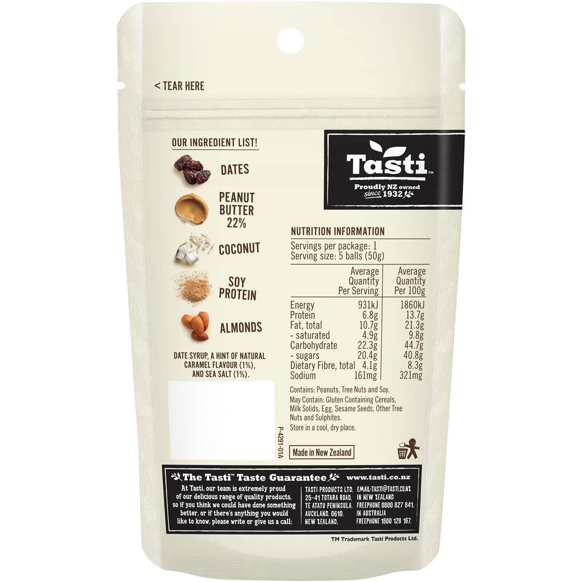 Tasti Nut Butter Caramel & Sea Salt 50g Woolworths