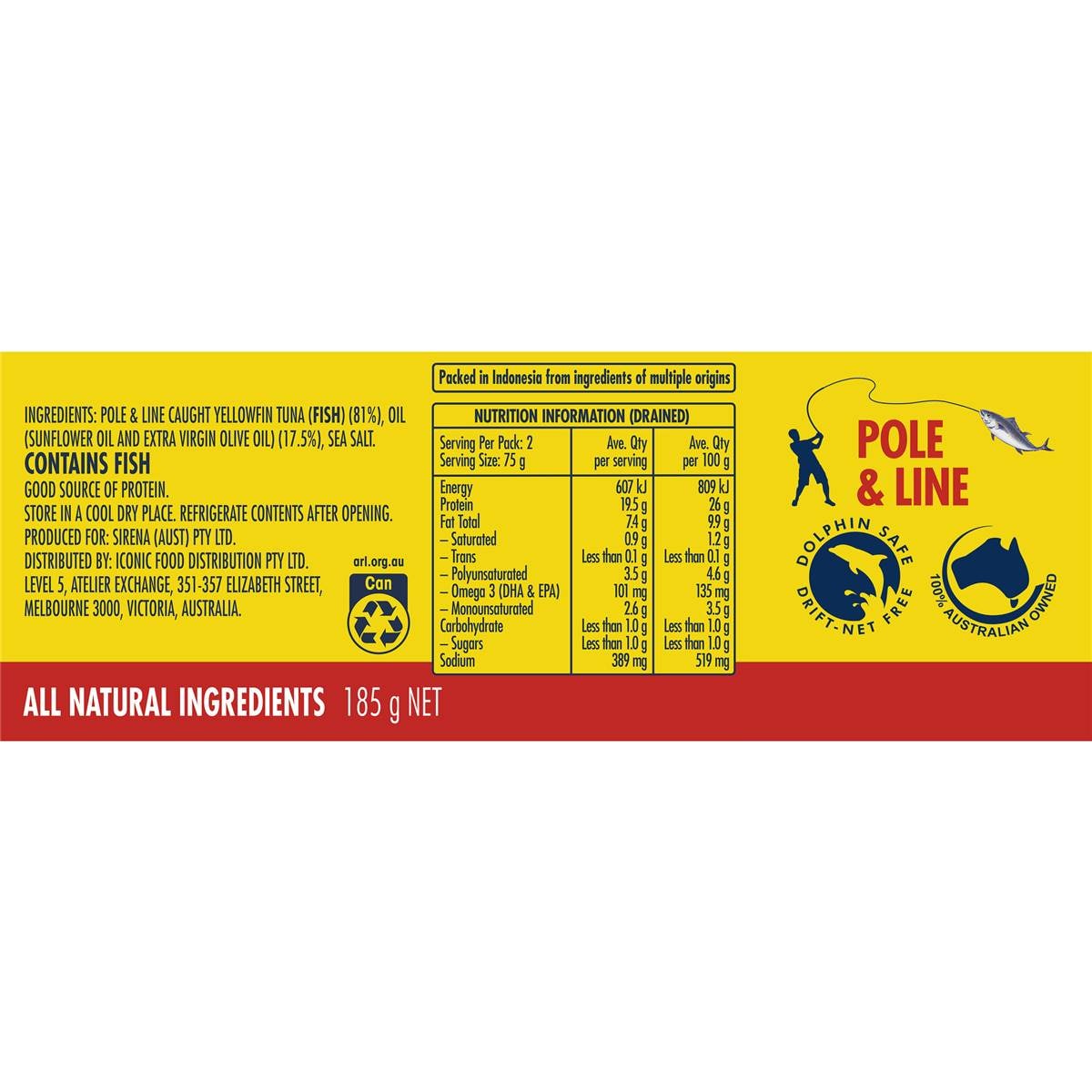 Sirena Tuna In Oil Italian Style 185g Woolworths