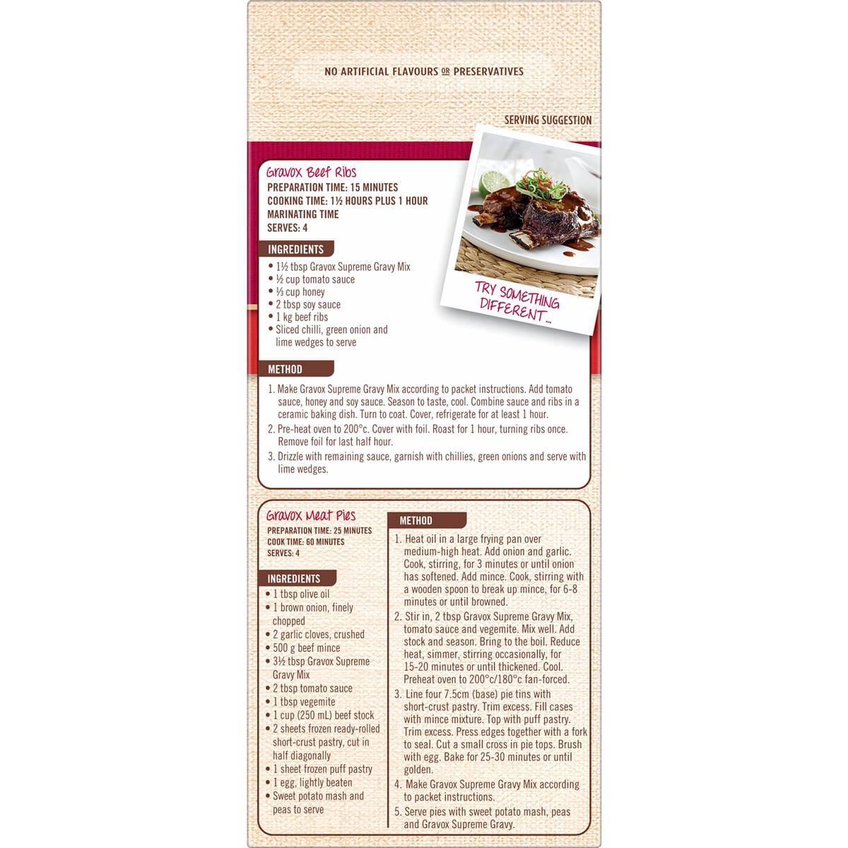 Gravox Supreme Gravy Mix 425g Woolworths