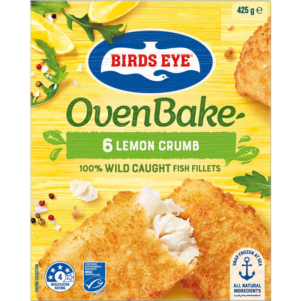 Birds Eye Oven Bake Fish Lemon Crumb 425g Woolworths