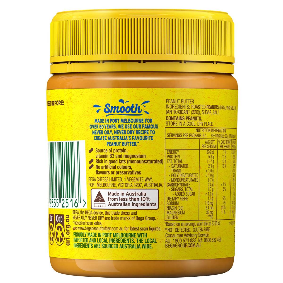 Bega Peanut Butter Smooth 200g Woolworths