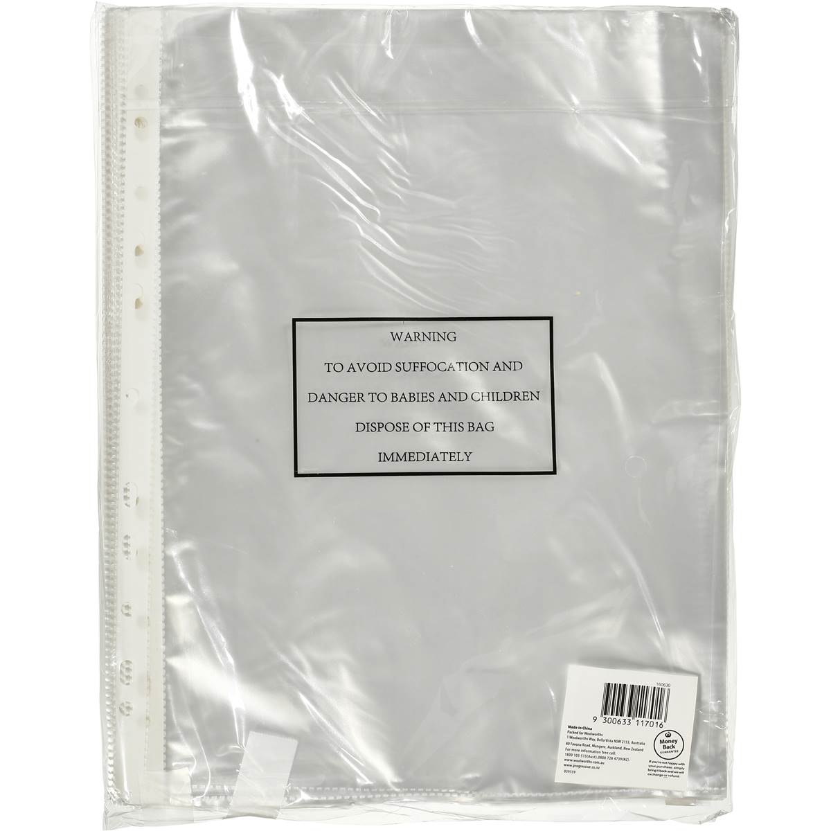 Woolworths Folder A4 Sheet Protector 100 Pack Woolworths