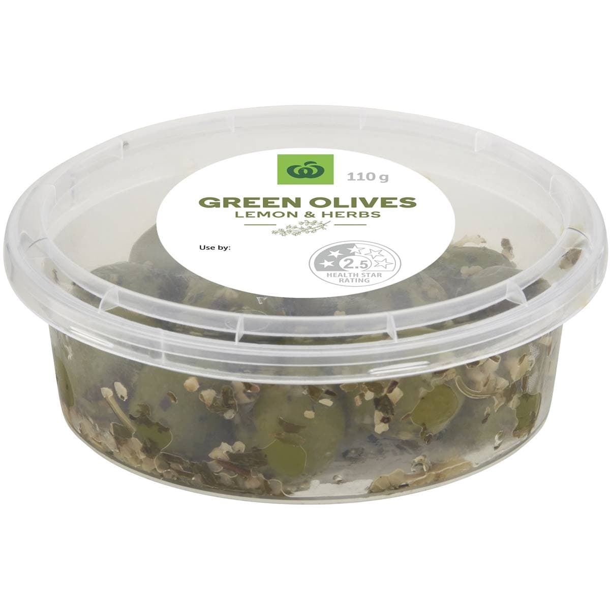 Woolworths Green Olives With Lemon & Herbs 110g Woolworths