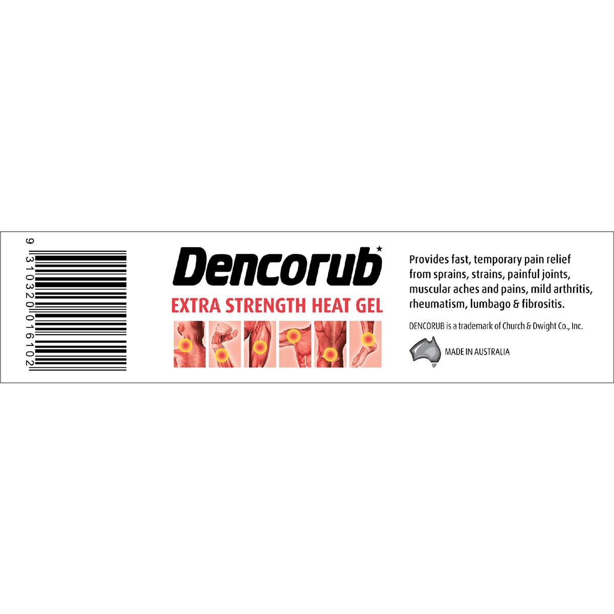 Dencorub Gels Extra Strength Heat 100g Woolworths