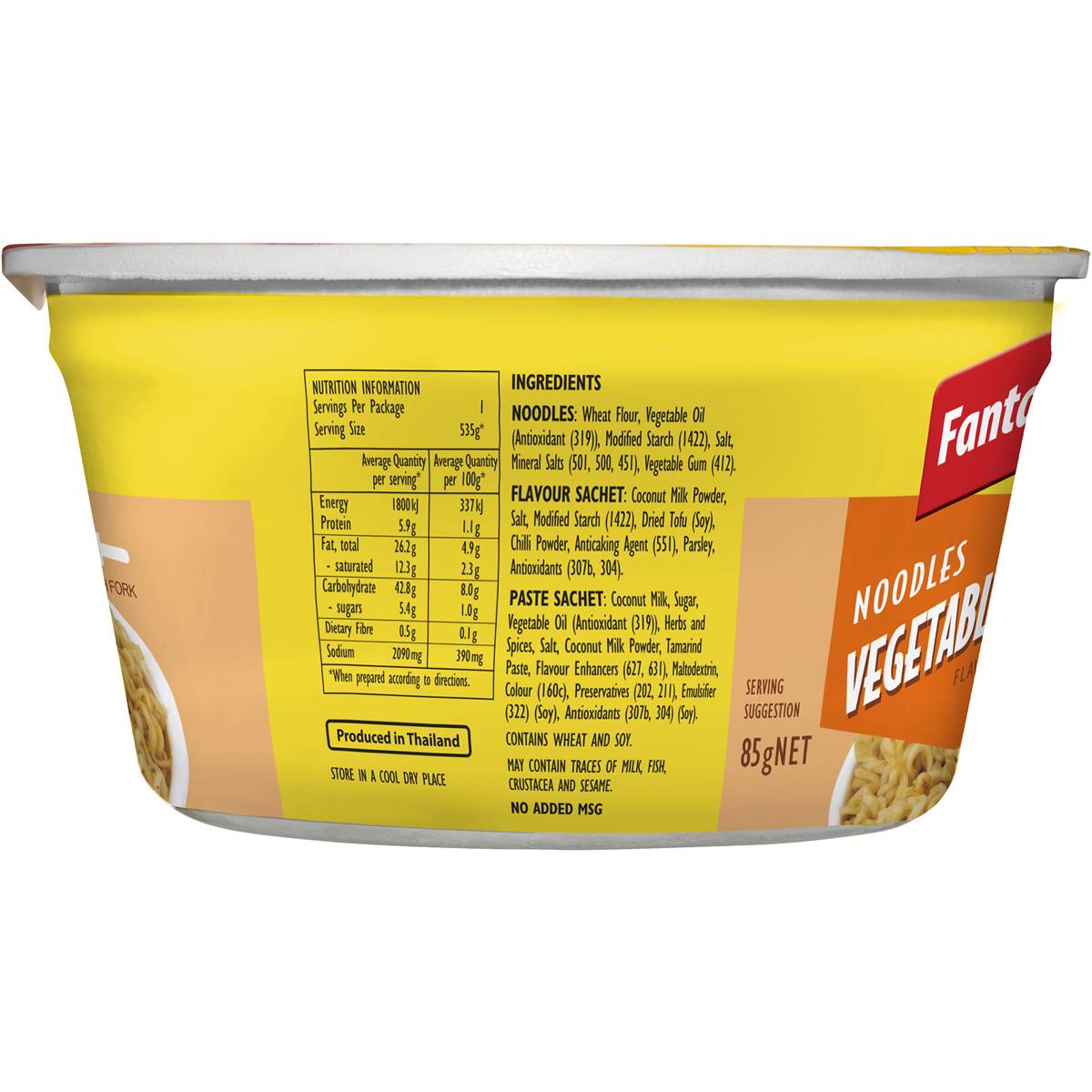 Fantastic Vegan Noodle Bowl Vegetable Laksa 85g Woolworths