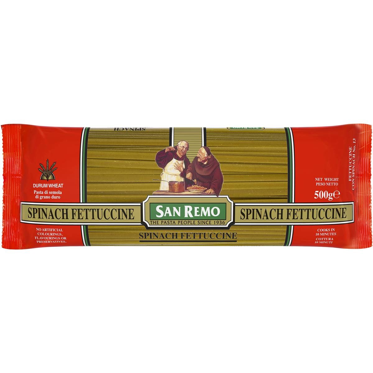 San Remo Fettuccine Spinach Pasta 500g Woolworths