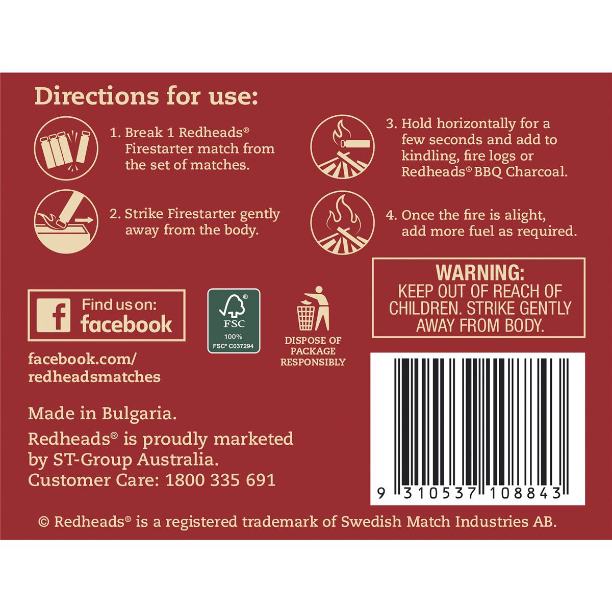 Redheads Expert Firestarters 10 Pack Woolworths