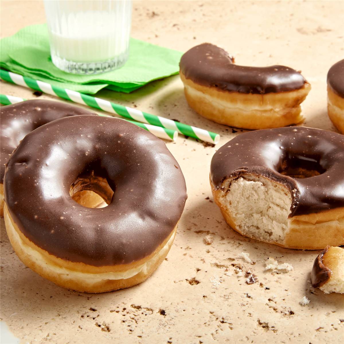 Woolworths Chocolate Iced Donuts 4 Pack Woolworths