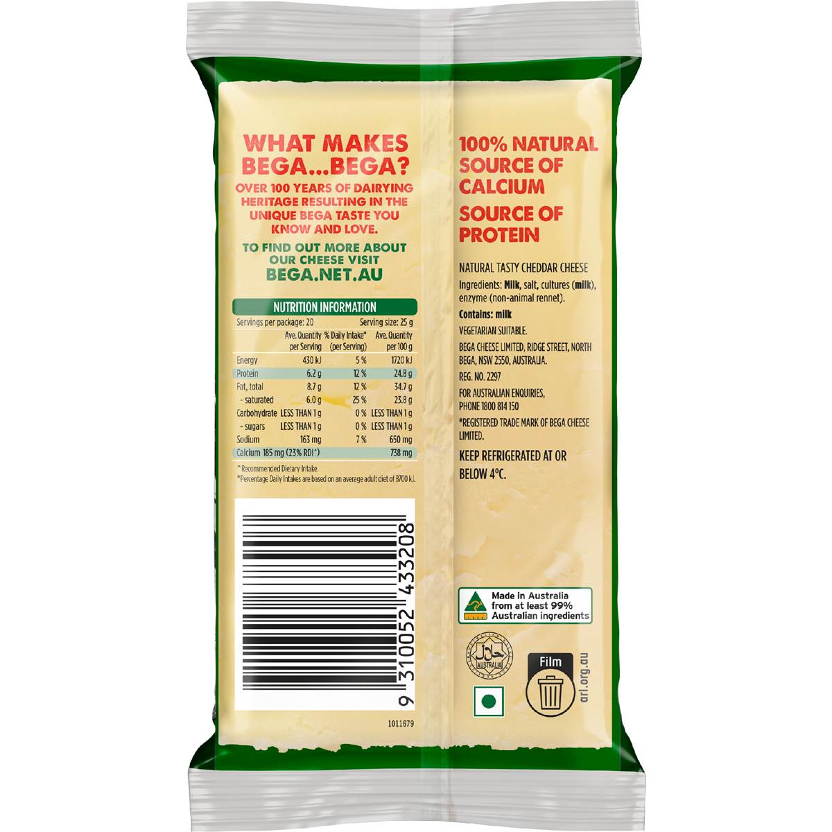 Bega Tasty Cheese 500g Woolworths