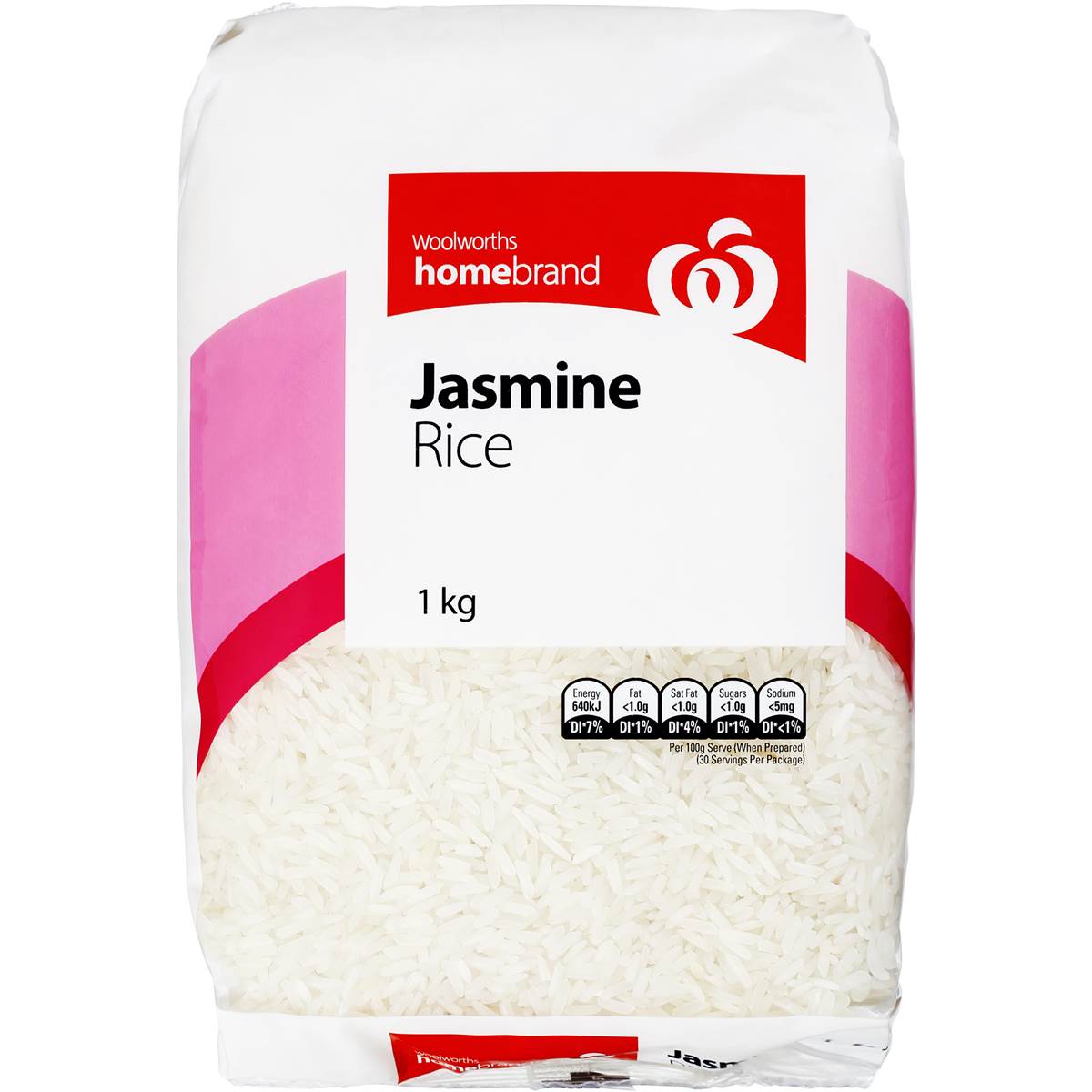 Homebrand Jasmine Rice 1kg Woolworths