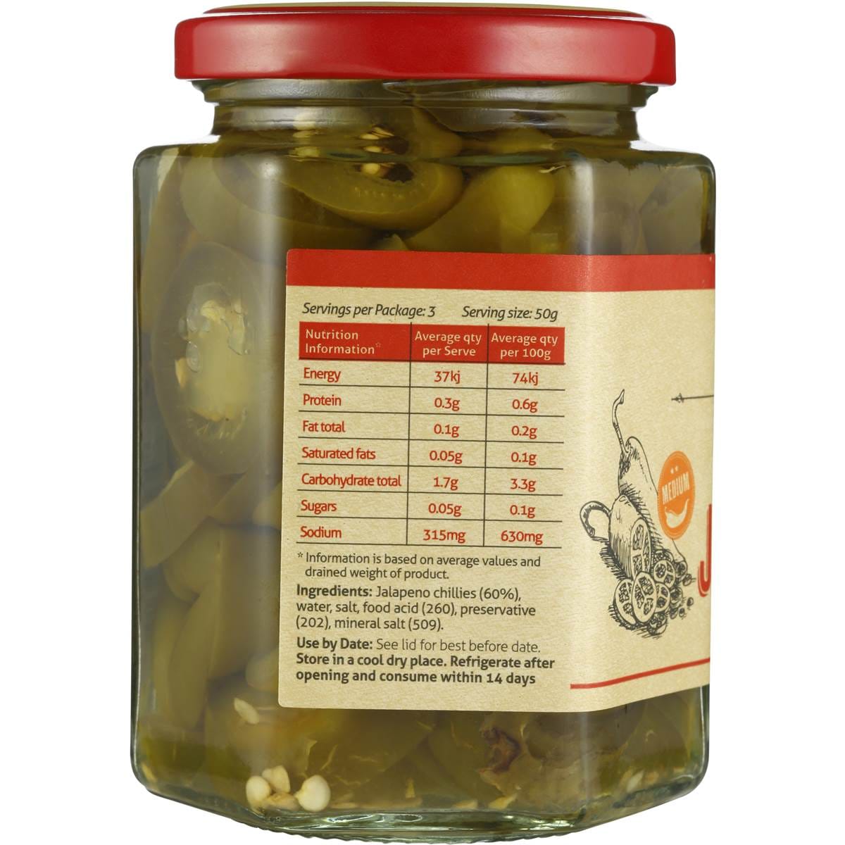 Sandhurst Chillies Jalapeno Medium Hot 270g Woolworths