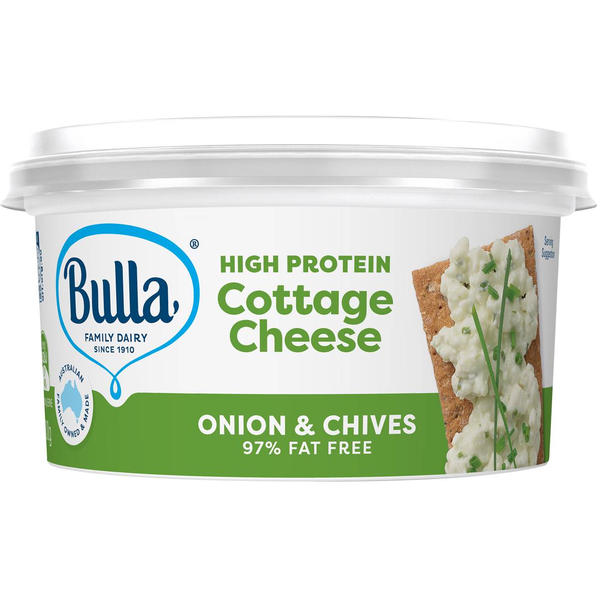 Bulla Cottage Cheese Onion & Chives 200g Woolworths