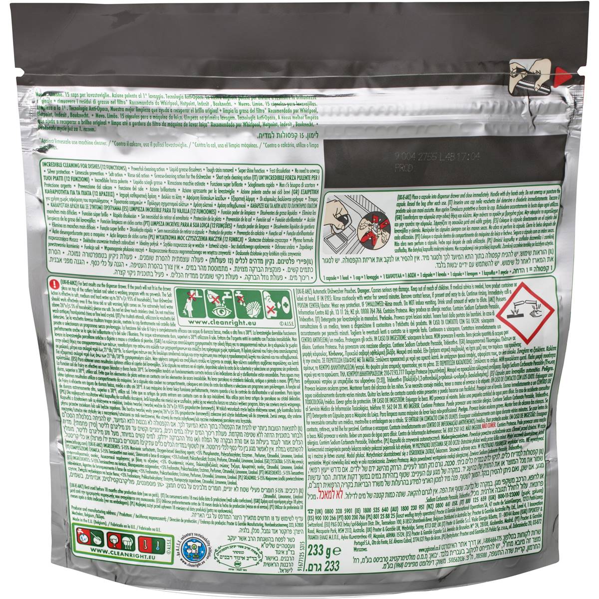 Fairy Platinum Plus Dishwasher Tablets Lemon 15 Pack Woolworths