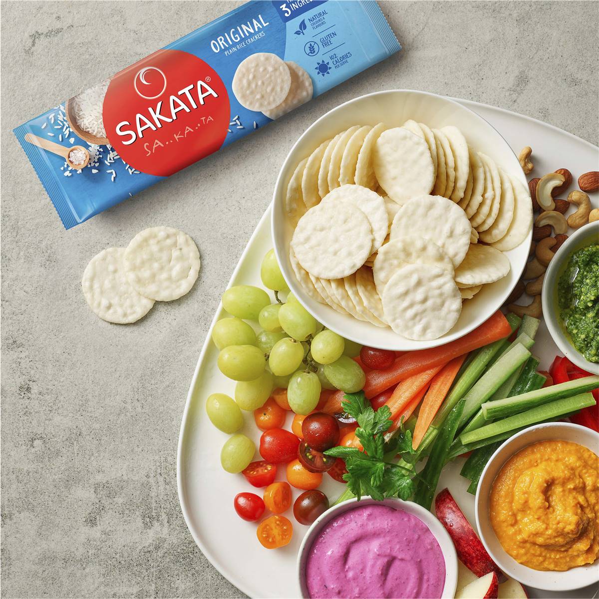 Sakata Rice Crackers Plain 100g Woolworths