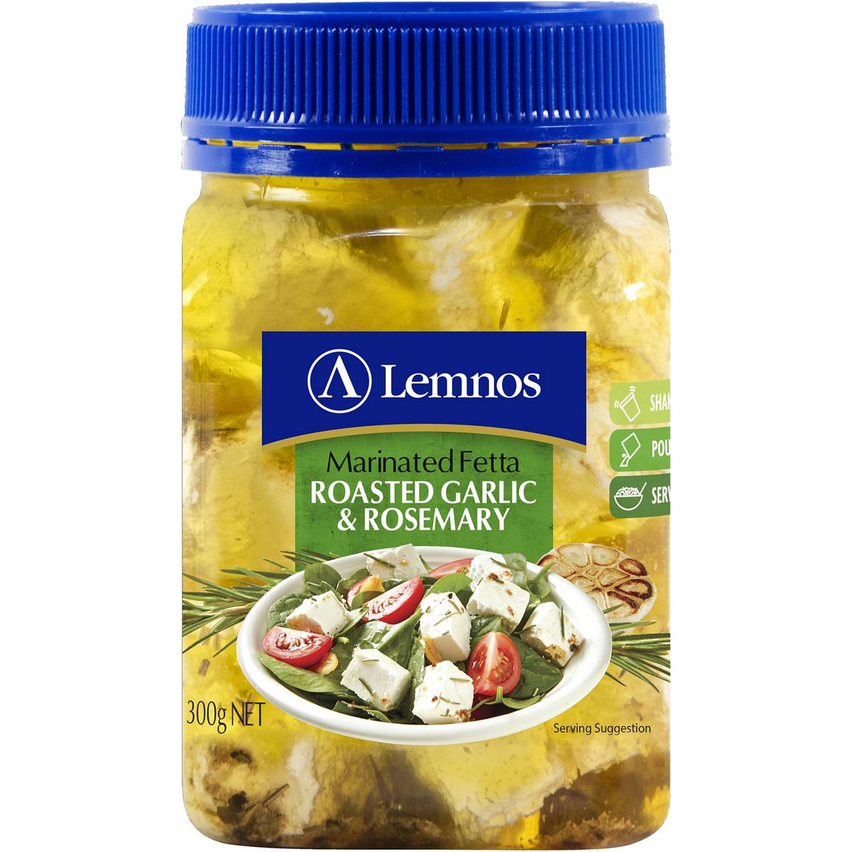 Lemnos Marinated Fetta Rosemary & Roasted Garlic 300g Woolworths