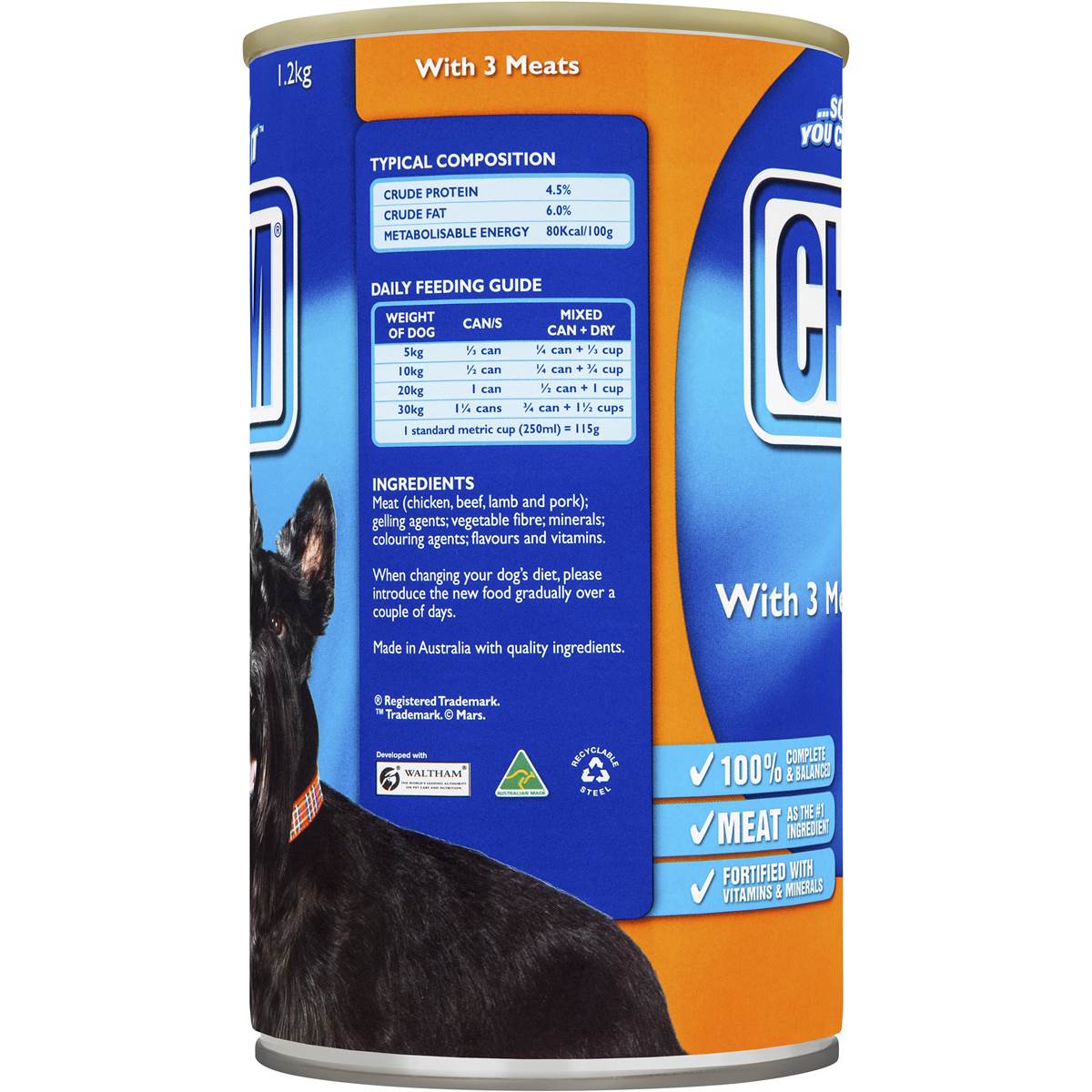 Chum Adult Dog Food 3 Meats 1.2kg Woolworths