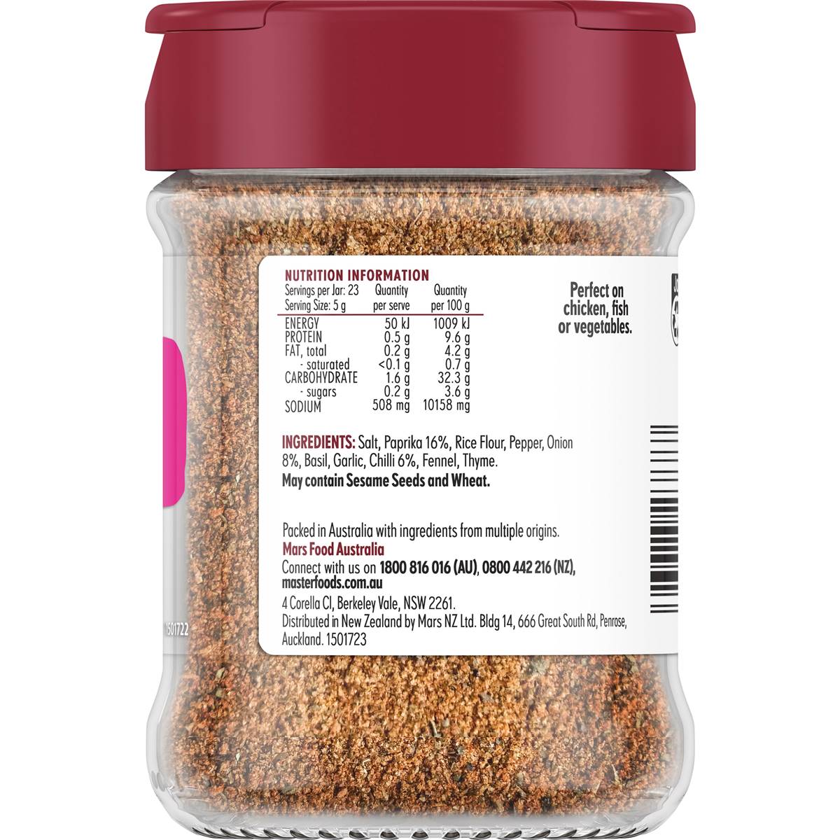 Masterfoods Cajun Spice Blend Hot Seasoning 115g Woolworths