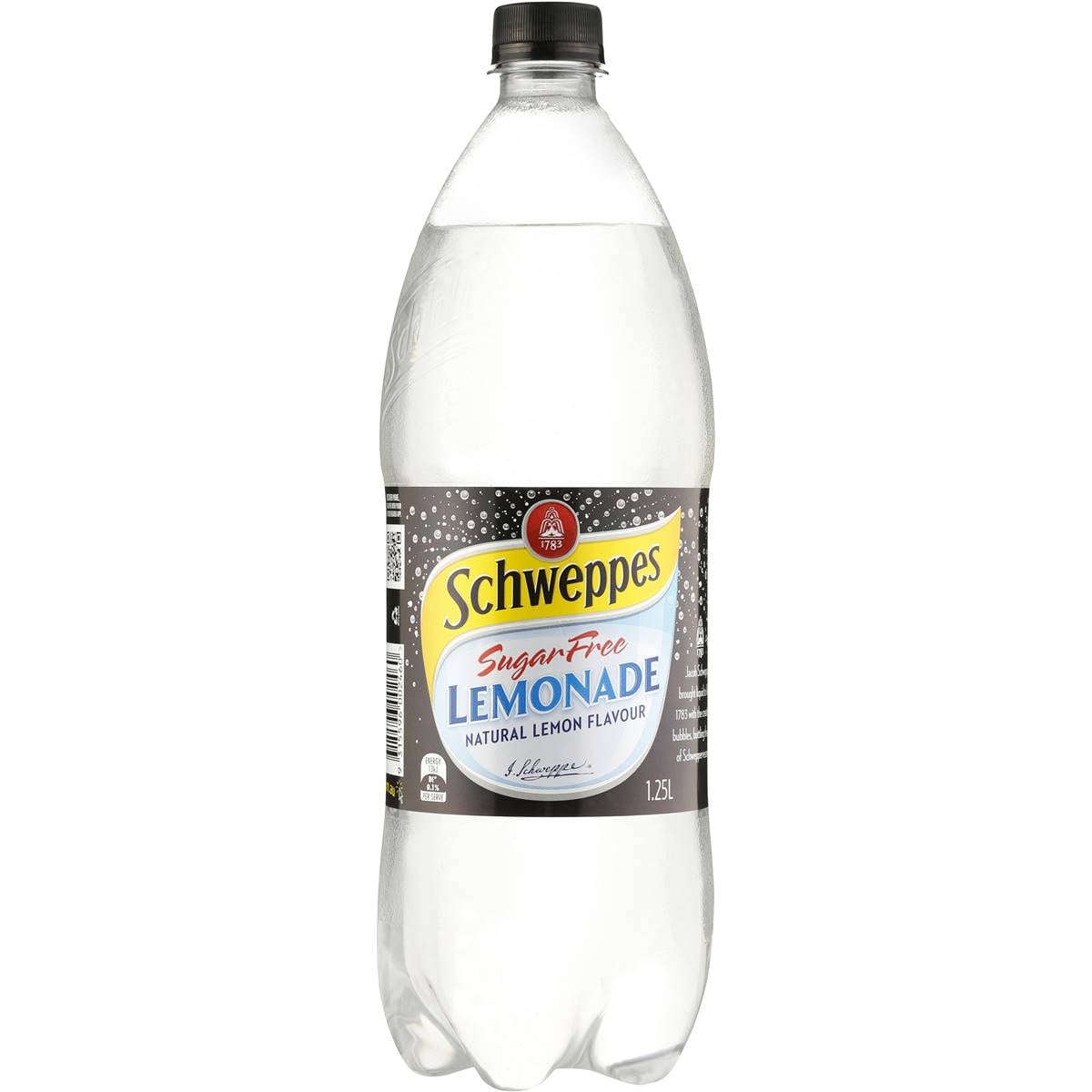 Schweppes Sugar Free Lemonade Bottle 1.25l Woolworths