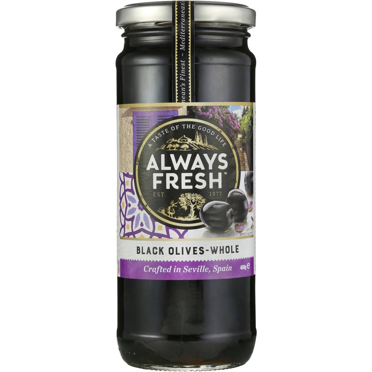 Always Fresh Olives Spanish Black 450g Woolworths