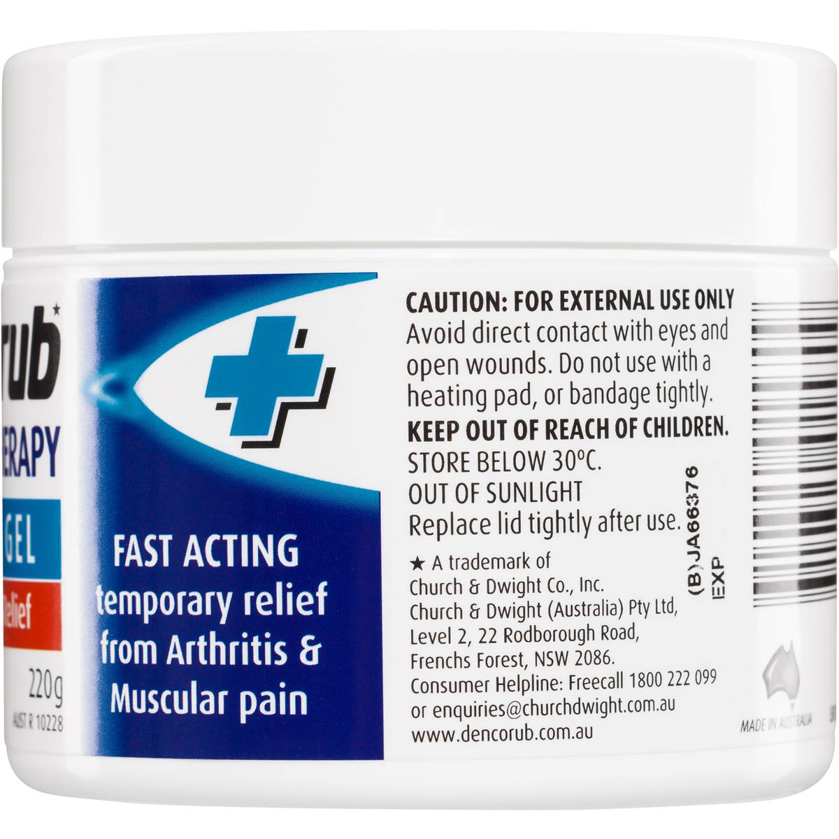 Dencorub Arthritis Ice Therapy 220g Woolworths