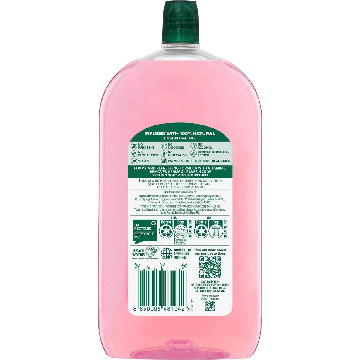 Palmolive Foaming Liquid Hand Wash Soap Refill Japanese Cherry Blossom