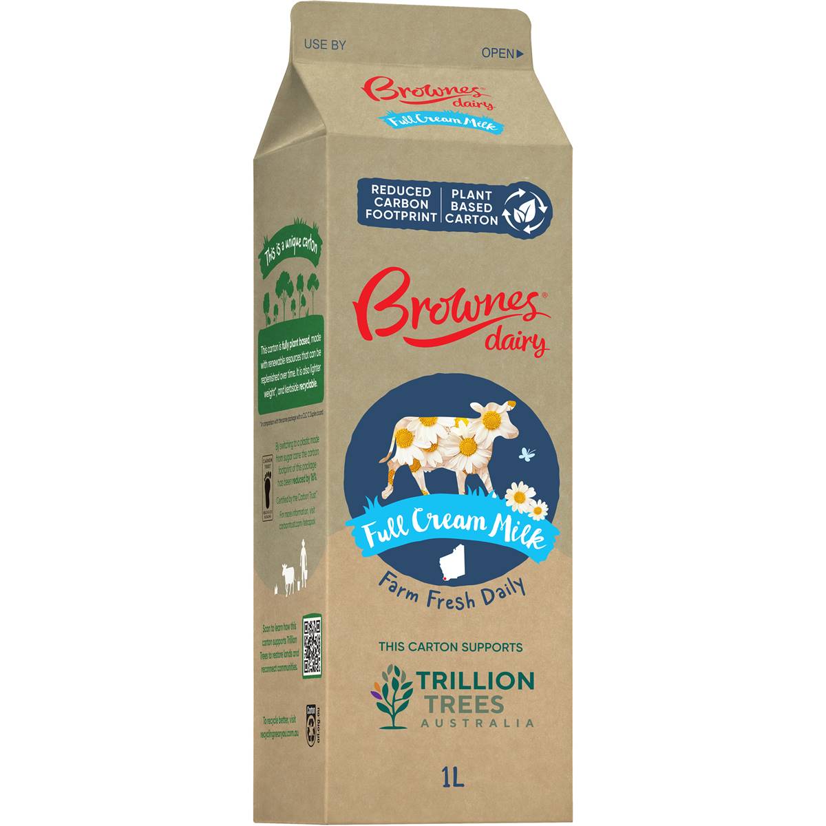 Brownes Full Cream Milk 1l Woolworths brownes-full-cream-milk-1l-woolworths