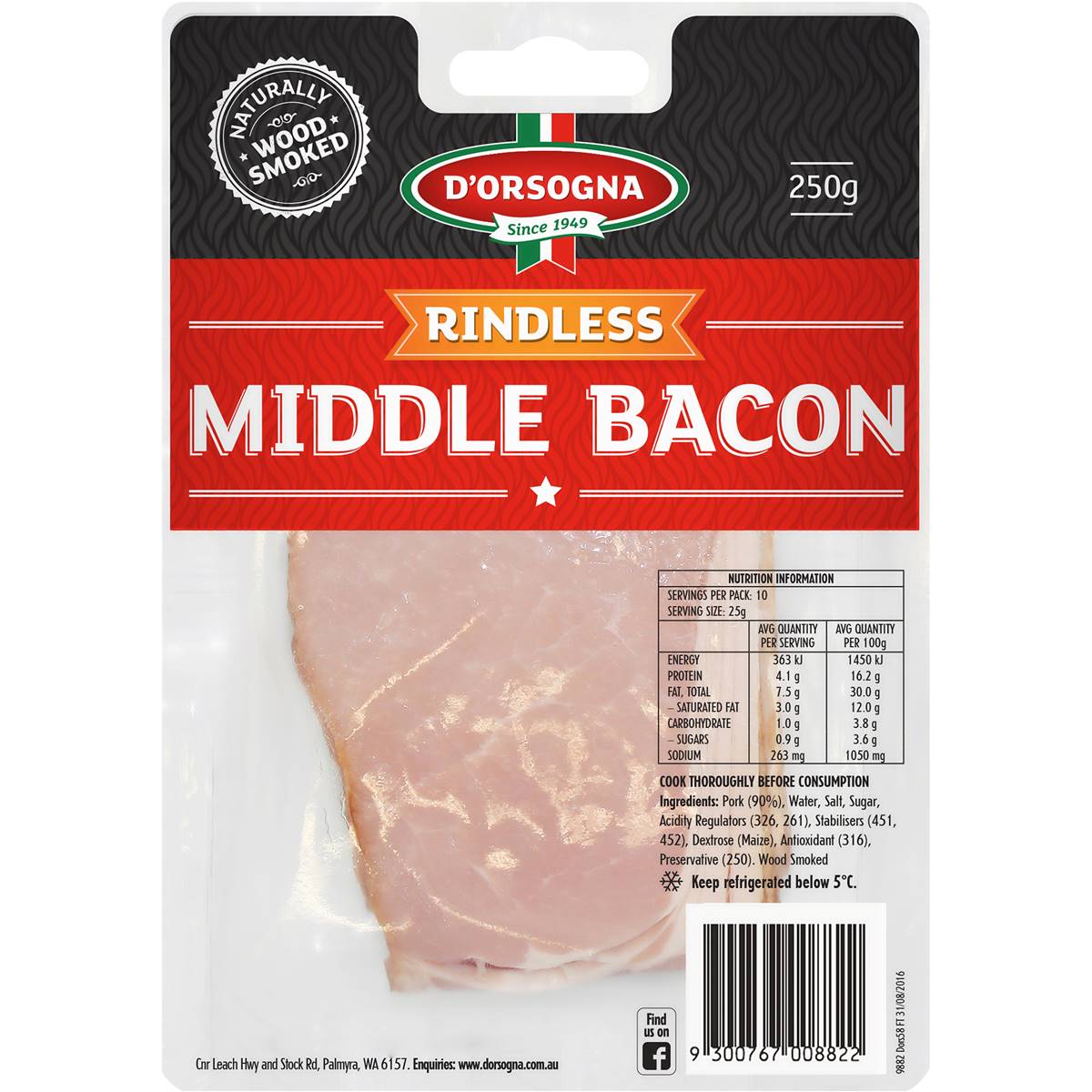 D'orsogna Bacon Rindless