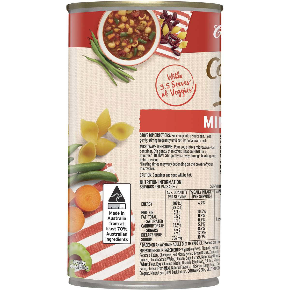 Campbell's Country Ladle Soup Minestrone 495g Woolworths