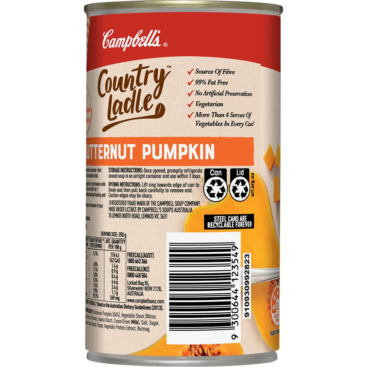 Campbells Country Ladle Soup Butternut Pumpkin 505g Woolworths 0991