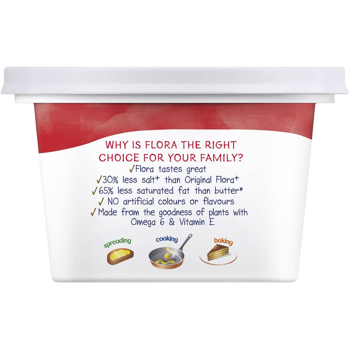 Flora Margarine Spread Salt Reduced 500g Woolworths