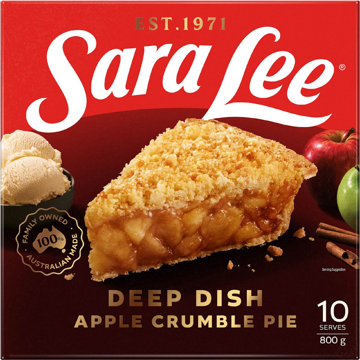 Sara Lee Deep Dish Pie With Apple Crumble Top 800g Woolworths