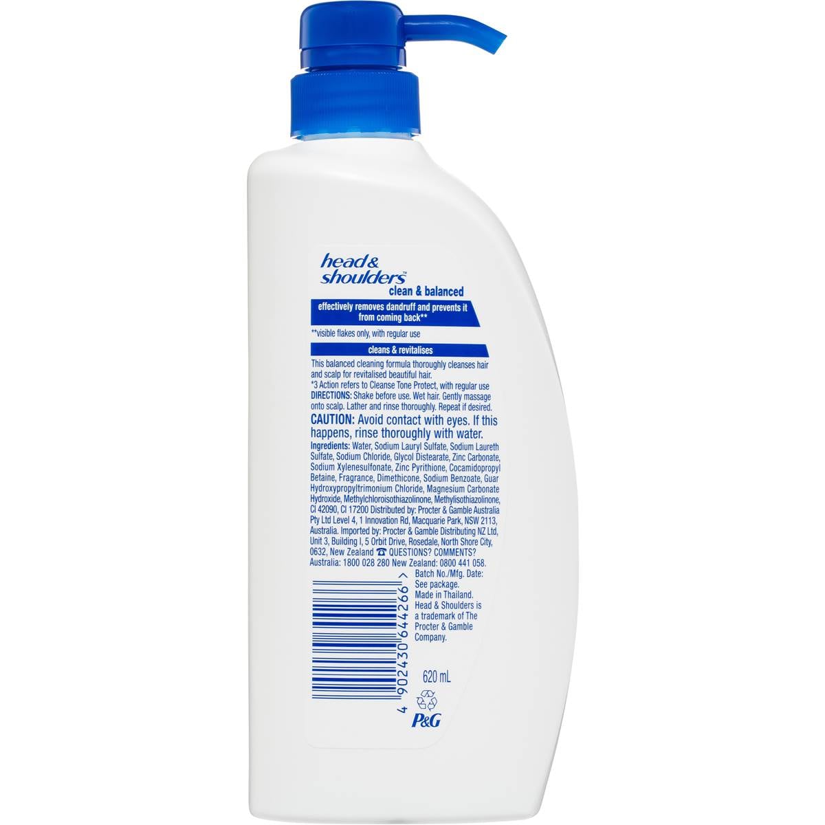 Head & Shoulders Clean & Balanced Antidandruff Shampoo 620ml Woolworths