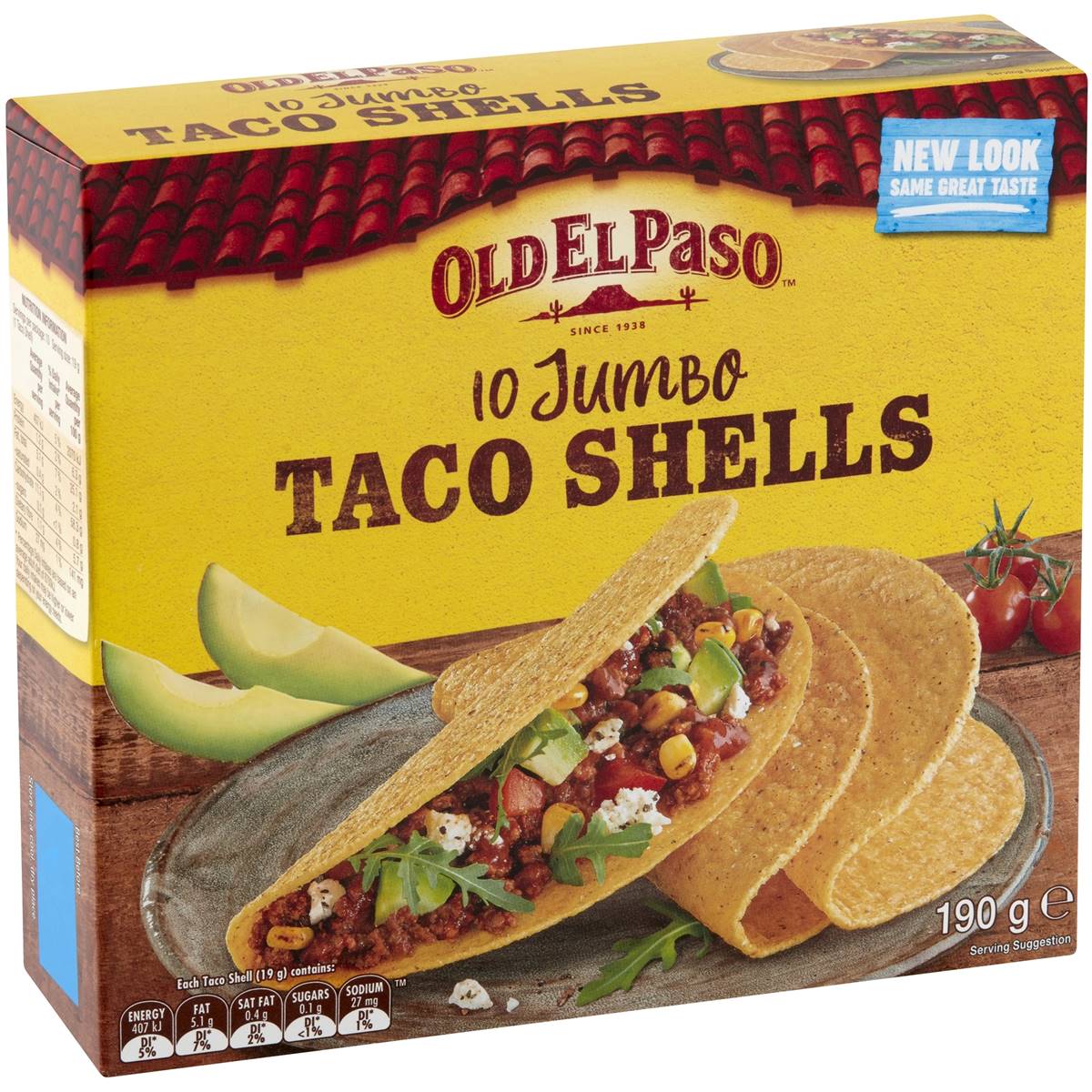 Old El Paso Jumbo Taco Shells Taco Shells 10 Pack Woolworths