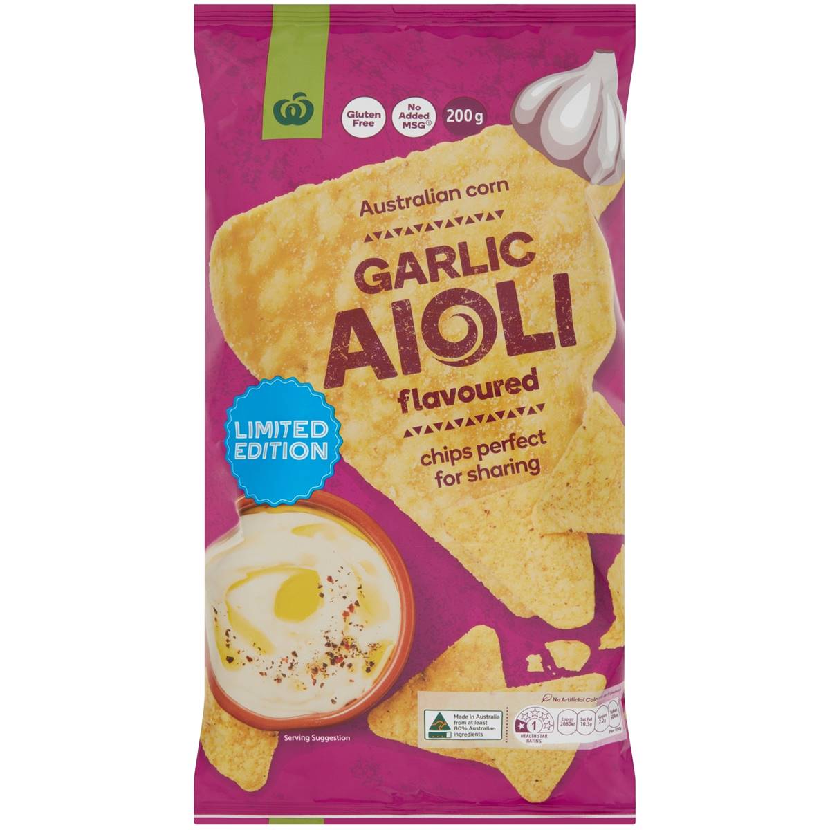 Woolworths Garlic Aioli Corn Chips 200g Woolworths