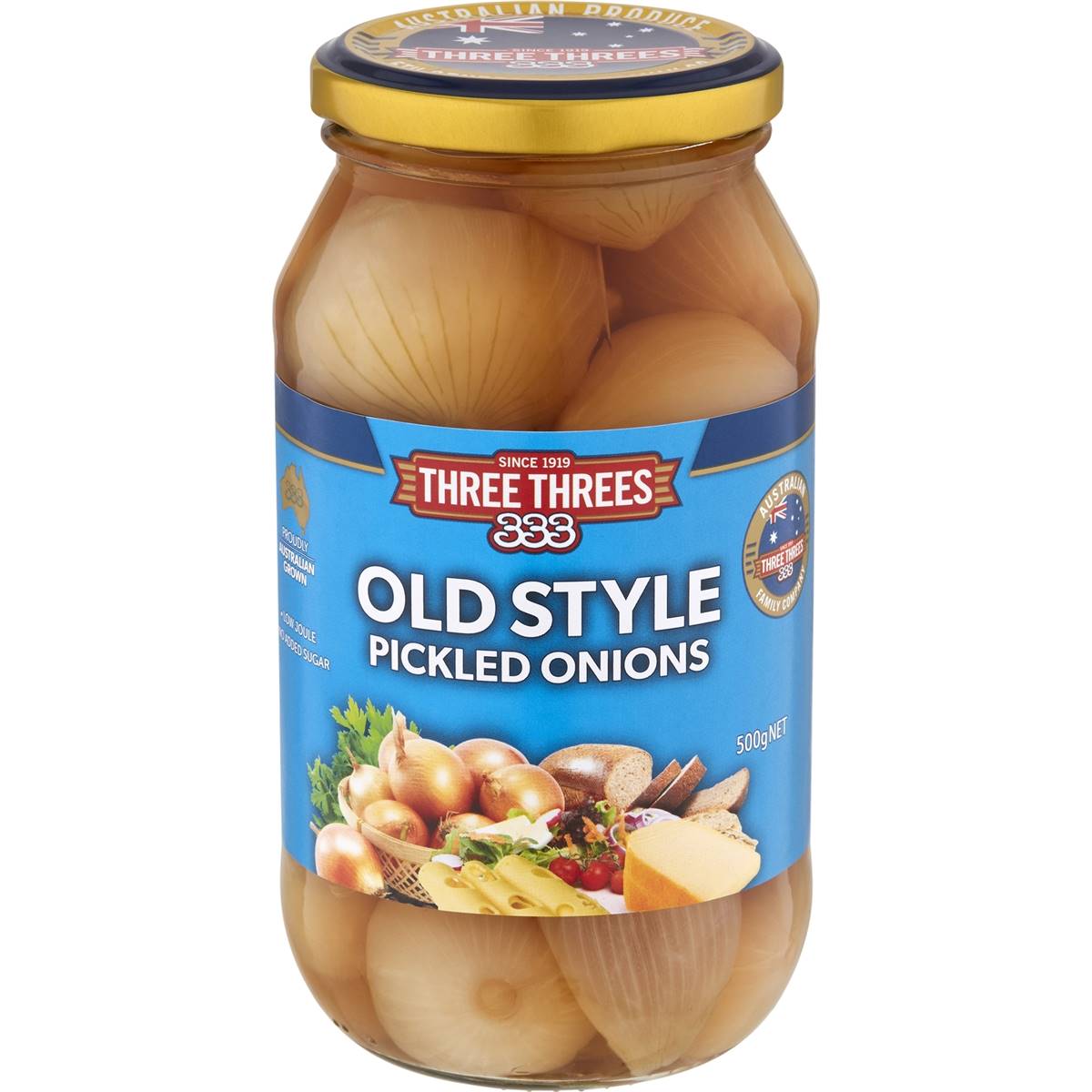 Three Threes Onions Pickled Old Style
