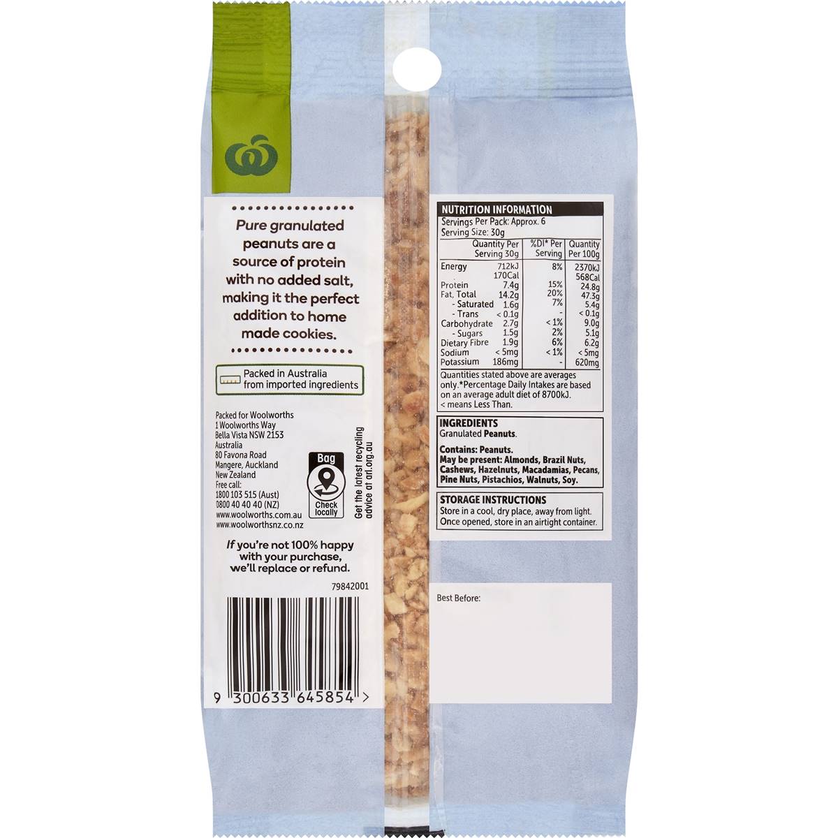 Woolworths Nuts Granulated 200g Woolworths