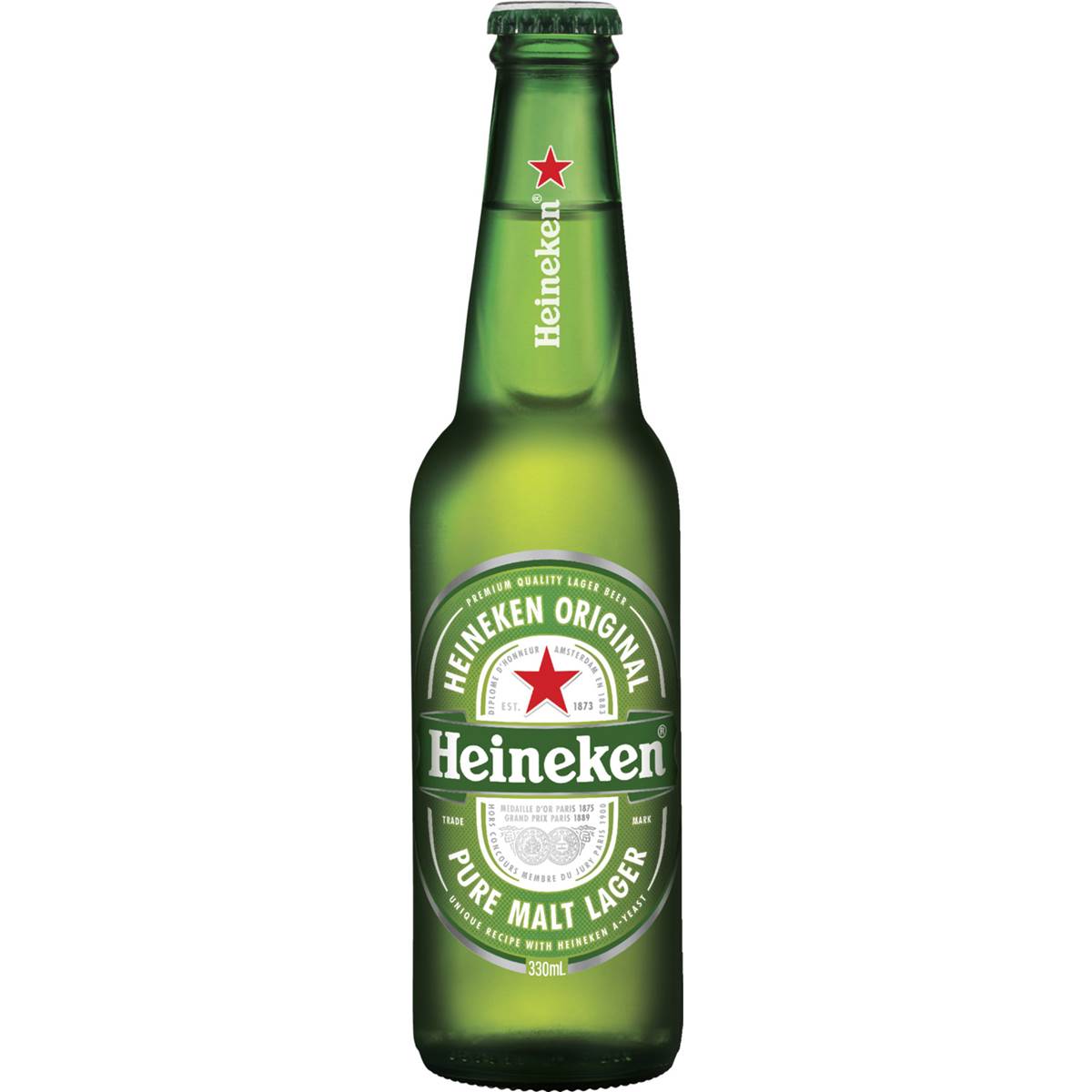 Heineken Premium Lager Bottle 330ml | Woolworths