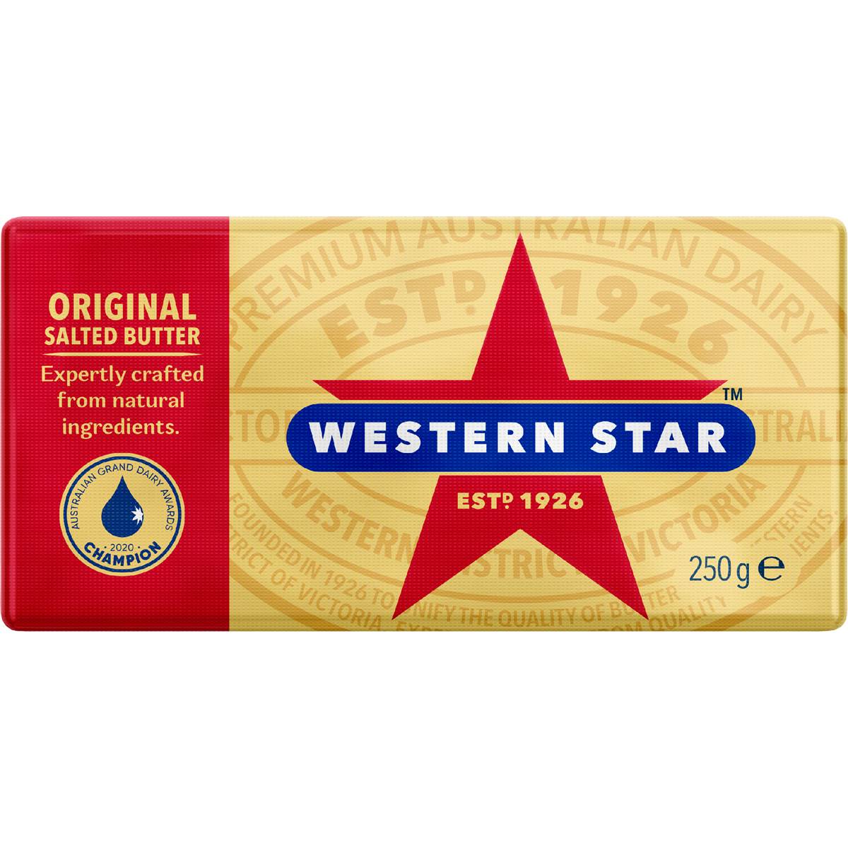 Western Star Original Butter Block 250g Woolworths