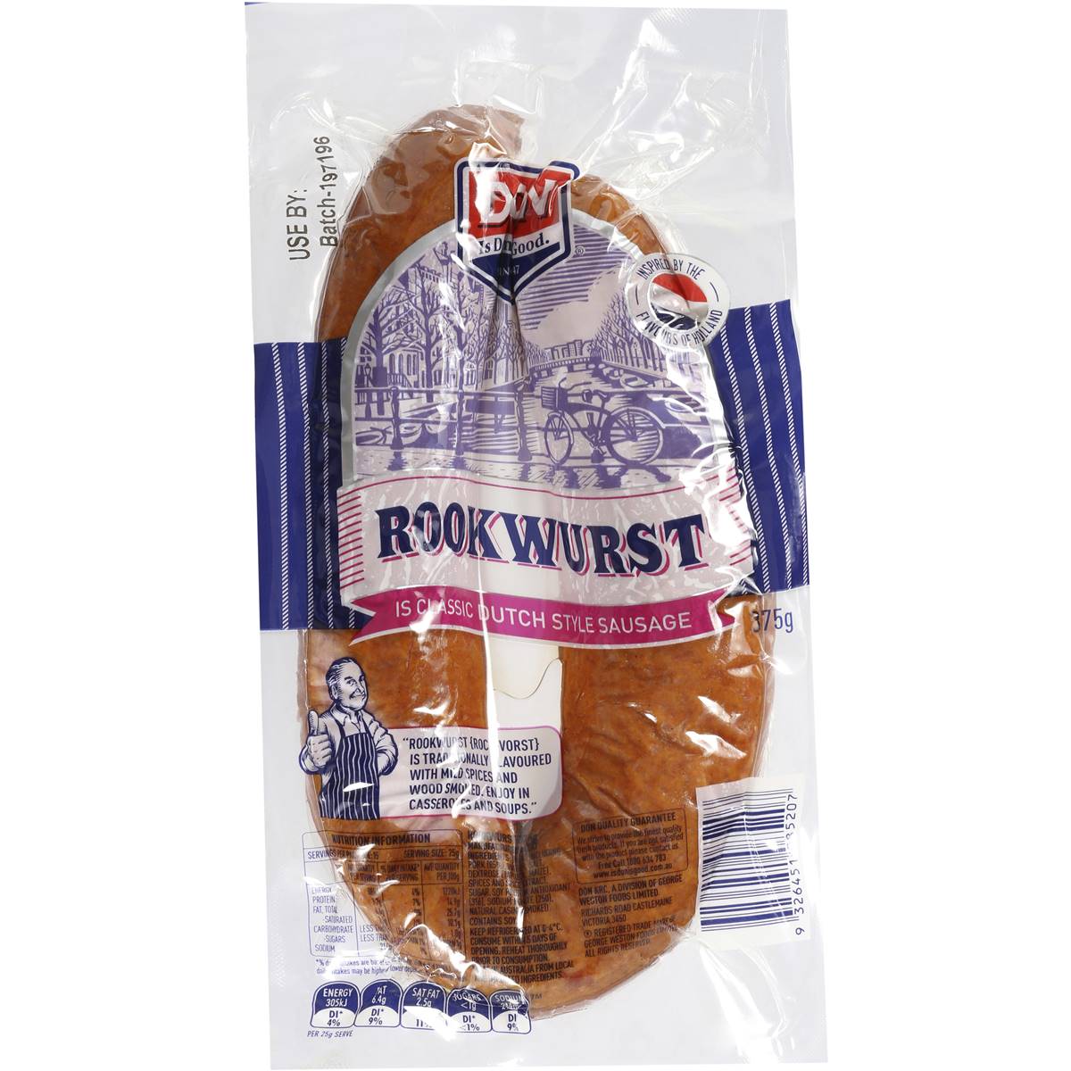 Don Rookwurst Dutch 375g Woolworths