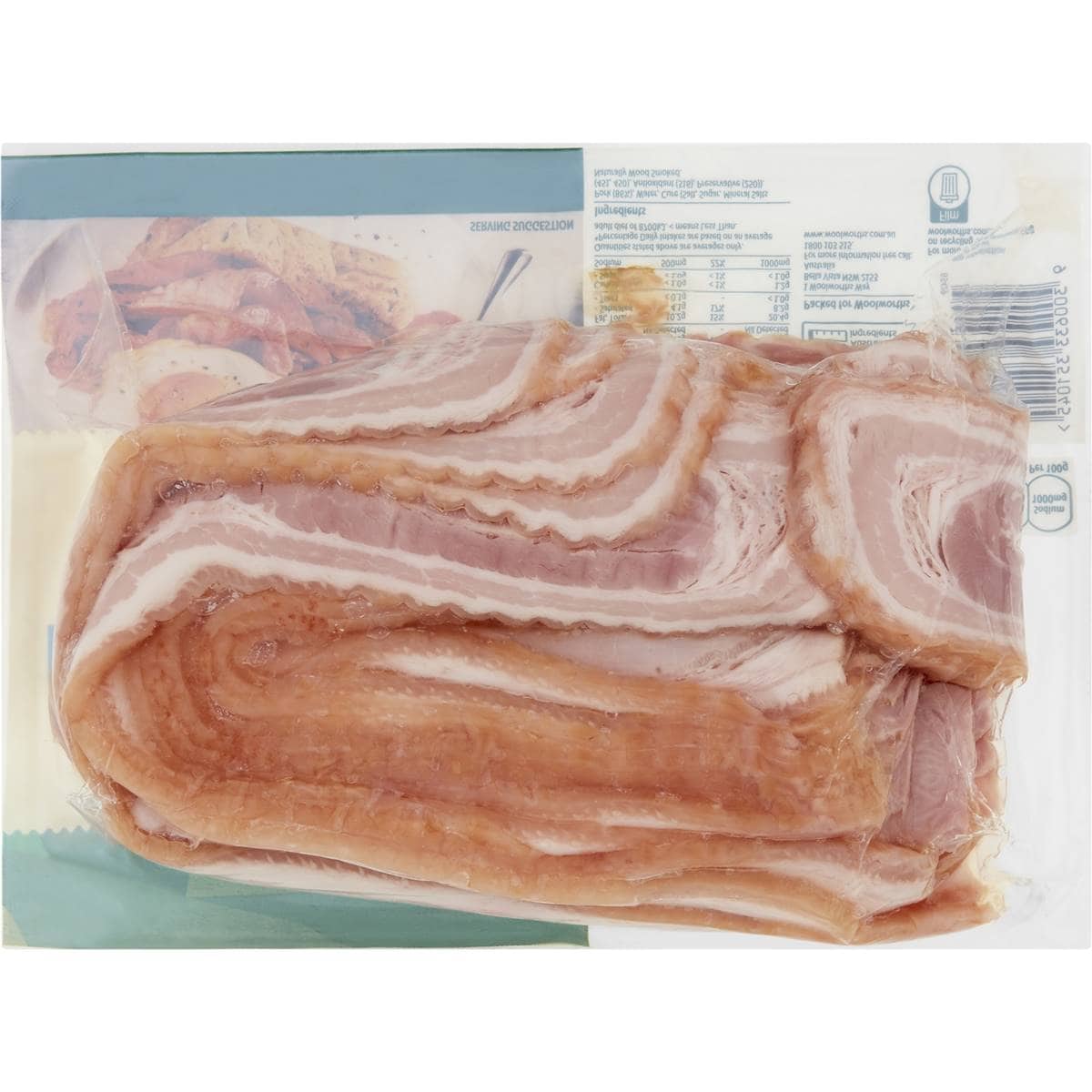 Woolworths Middle Bacon 1kg Woolworths