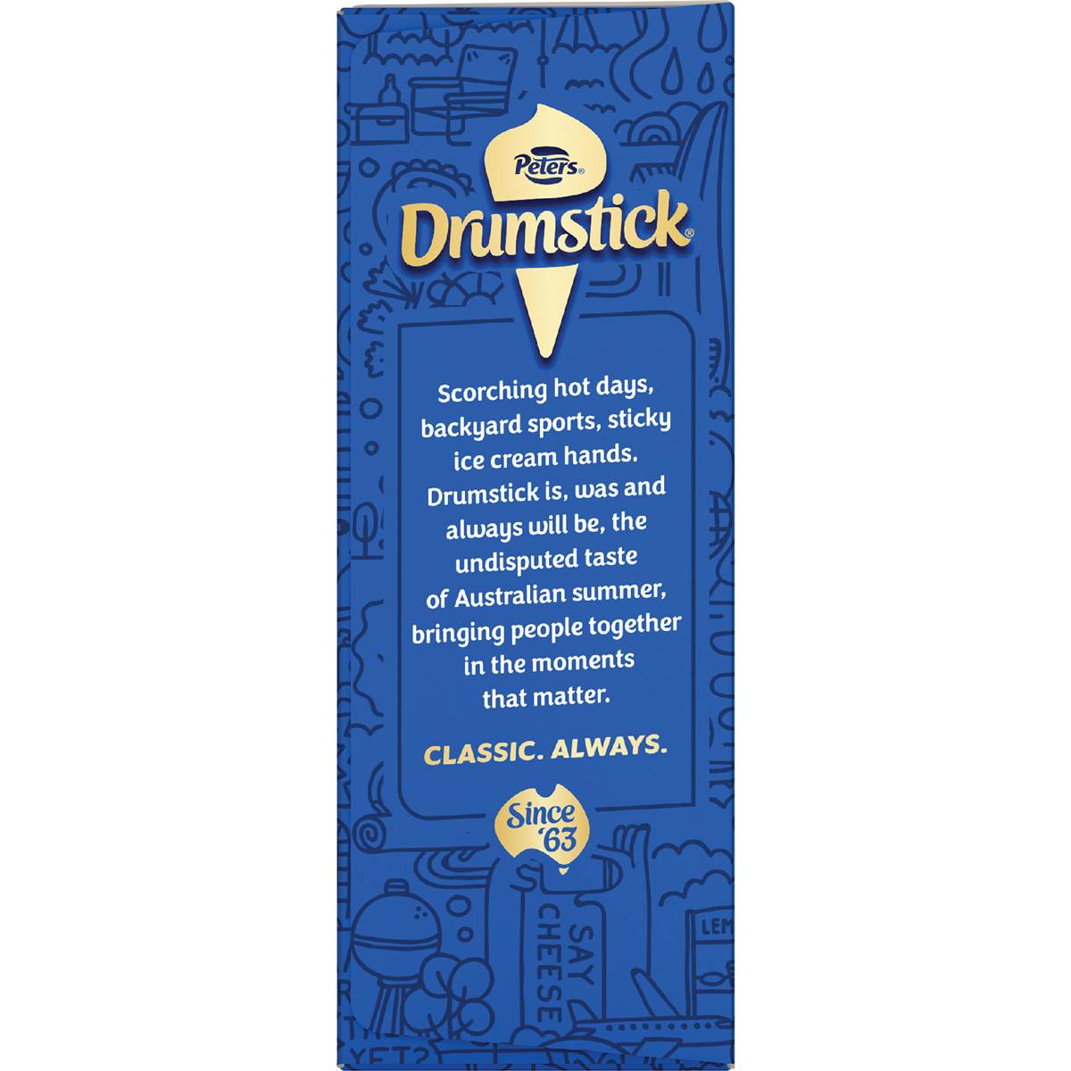 Peters Drumstick Ice Cream Vanilla 4pk 475ml Woolworths