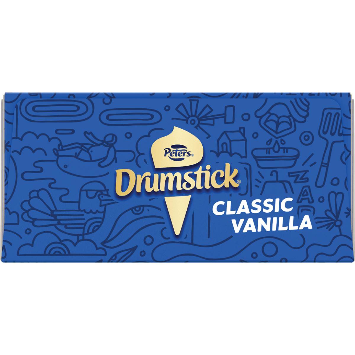 Peters Drumstick Ice Cream Vanilla 4pk 475ml Woolworths
