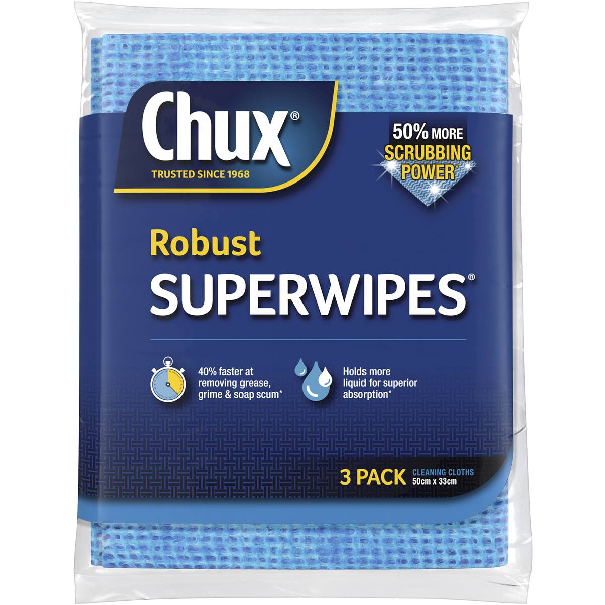 Chux Robuste Cleaning Cloths 3 Pack Woolworths